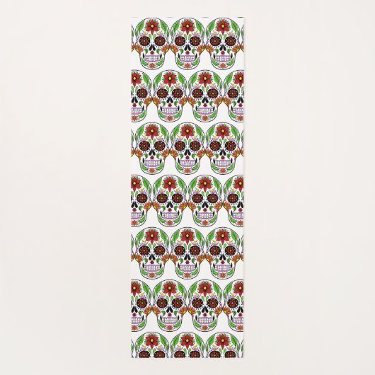 Individuelle Name Sugar Skull Yogamatte (Rückseite)