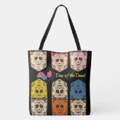 Individuelle Name Sugarskull Tag des Toten Hallowe Tasche (Rückseite)