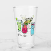 Individuelle Name Summer Cocktails Pint Glas (Vorderseite)