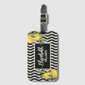 Individuelle Name Summer Mediterranean Lemon Gepäckanhänger (Vorderseite Vertikal)
