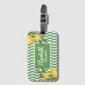 Individuelle Name Summer Mediterranean Lemon Gepäckanhänger (Vorderseite Vertikal)