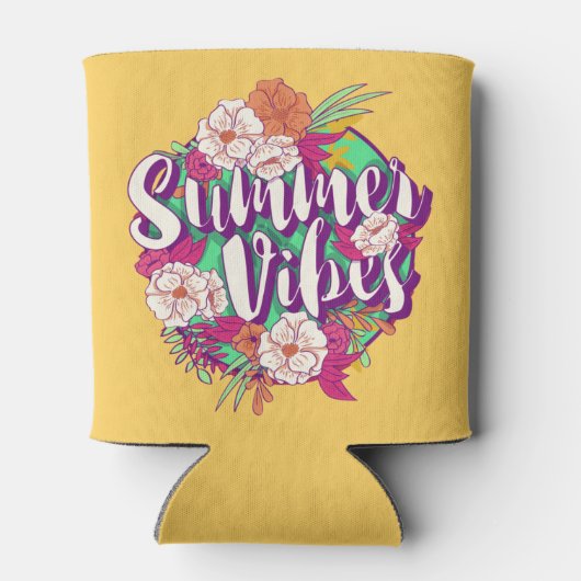 Individuelle Name Summer Vibes Dosenkühler (Rückseite)