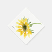 Individuelle Name Sunflower Cocktail Napkin Serviette (Ecke)