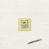 Individuelle Name Sunflower Post It Notes Post-it Klebezettel (Auf Schreibtisch)