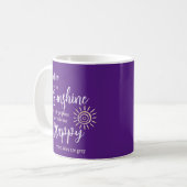 Individuelle Name Sunshine macht mich glücklich Li Kaffeetasse (Vorderseite Links)