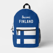 Individuelle Name Suomi Finnland Bedruckter Rucksack (Vorderseite)