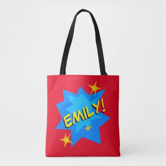 Individuelle Name Superhero Tasche (Vorderseite)