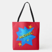 Individuelle Name Superhero Tasche (Vorderseite)