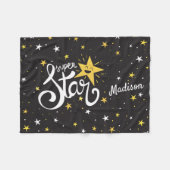 Individuelle Name Superstar Fleecedecke (Vorderseite (Horizontal))