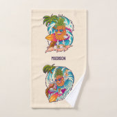 Individuelle Name Surfen Ananas Badhandtuch Set (Handtuch)
