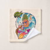 Individuelle Name Surfen Ananas Badhandtuch Set (Waschlappen)