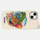 Individuelle Name Surfen Ananas Case-Mate iPhone Hülle (Rückseite (Horizontal))