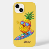 Individuelle Name Surfen Ananas Case-Mate iPhone Hülle (Rückseite)