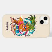 Individuelle Name Surfen Ananas Case-Mate iPhone Hülle (Rückseite (Horizontal))