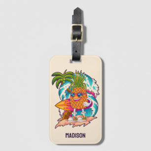Individuelle Name Surfen Ananas Gepäckanhänger