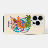 Individuelle Name Surfen Ananas iPhone Hülle (Rückseite (Horizontal))