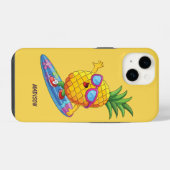 Individuelle Name Surfen Ananas iPhone Hülle (Rückseite (Horizontal))