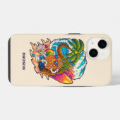 Individuelle Name Surfen Ananas iPhone Hülle (Rückseite (Horizontal))