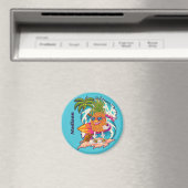 Individuelle Name Surfen Ananas Magnet (In Situ (Geschirrspüler))