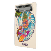 Individuelle Name Surfen Ananas Mini Klemmbrett (Gewinkelt2)