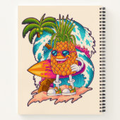 Individuelle Name Surfen Ananas Notizblock (Rückseite)