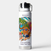 Individuelle Name Surfen Ananas Trinkflasche (Hinten)