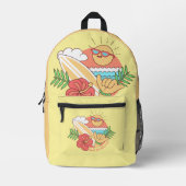 Individuelle Name Surfer Bedruckter Rucksack (Vorderseite)