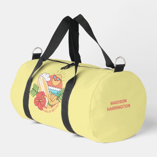 Individuelle Name Surfer Duffle Bag (Linke Seite)