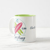 Individuelle Name Surfer Tasse (Vorderseite Links)