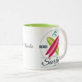 Individuelle Name Surfer Tasse (VorderseiteRechts)