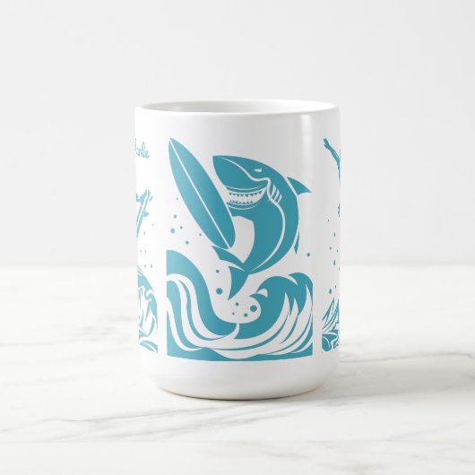 Individuelle Name Surfer Tasse (Mittel)