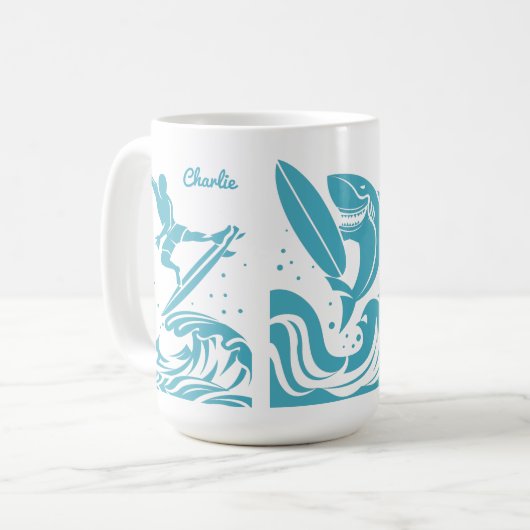 Individuelle Name Surfer Tasse (Vorderseite Links)