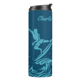 individuelle Name Surfer tumbler Thermosbecher