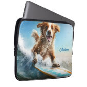 Individuelle Name Surfhund Laptopschutzhülle (Vorne Rechts)