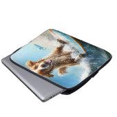 Individuelle Name Surfhund Laptopschutzhülle (Vorne Knopf)
