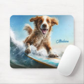 Individuelle Name Surfhund Mousepad (Mit Mouse)