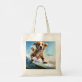 Individuelle Name Surfhund Tragetasche (Rückseite)