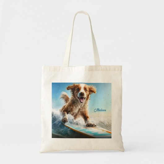 Individuelle Name Surfhund Tragetasche (Vorne)