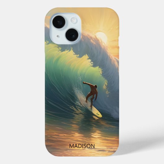 Individuelle Name Surfing Case-Mate iPhone Hülle (Rückseite)