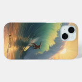 Individuelle Name Surfing Case-Mate iPhone Hülle (Rückseite (Horizontal))