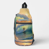 Individuelle Name Surfing Crossbody Bag (Vorderseite)