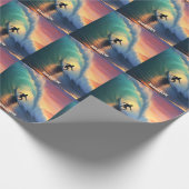 Individuelle Name Surfing Geschenkpapier (Ecke)