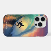 Individuelle Name Surfing iPhone Hülle (Rückseite (Horizontal))