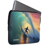 Individuelle Name Surfing Laptopschutzhülle (Vorne Rechts)