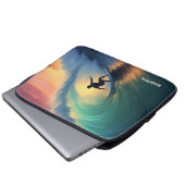 Individuelle Name Surfing Laptopschutzhülle (Vorne Knopf)
