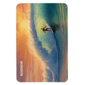 Individuelle Name Surfing Magnet (Vertikal)