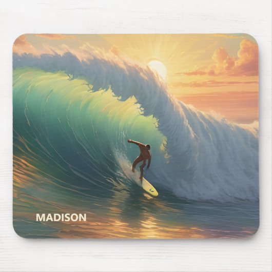 Individuelle Name Surfing Mousepad (Vorne)