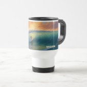 Individuelle Name Surfing Reisebecher (VorderseiteRechts)