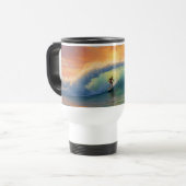 Individuelle Name Surfing Reisebecher (Vorderseite Links)