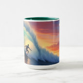 Individuelle Name Surfing Tasse (Zentrum)